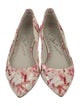 Alice + Olivia Embossed Leather Floral Print Ballet Flats
