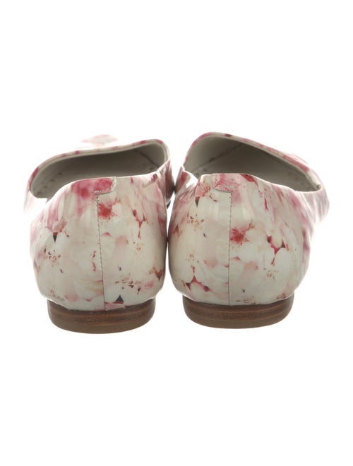 Alice + Olivia Embossed Leather Floral Print Ballet Flats