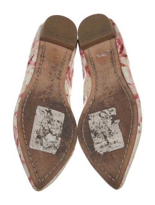 Alice + Olivia Embossed Leather Floral Print Ballet Flats