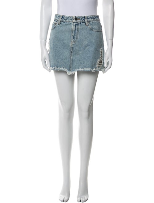 Alice + Olivia Distressed Accents Mini Skirt