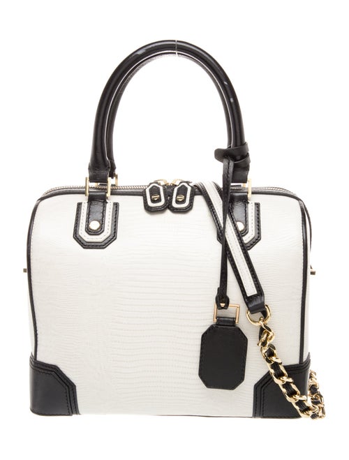 Alice + Olivia Embossed Leather Top Handle Bag
