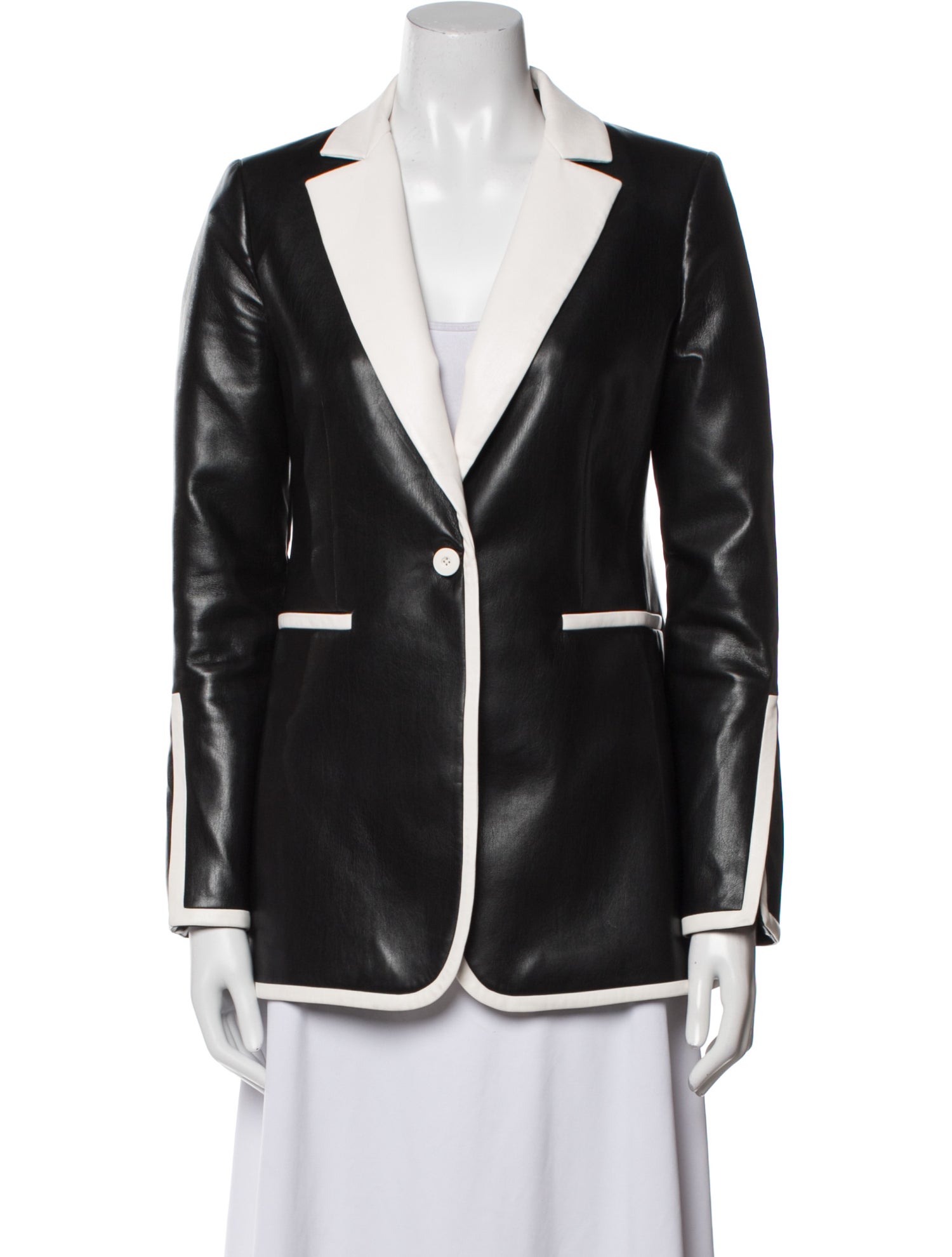 Alice + Olivia Faux Leather Blazer