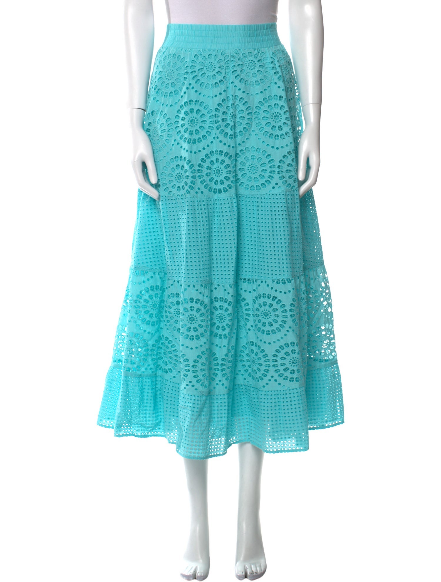 Alice + Olivia Lace Pattern Midi Length Skirt