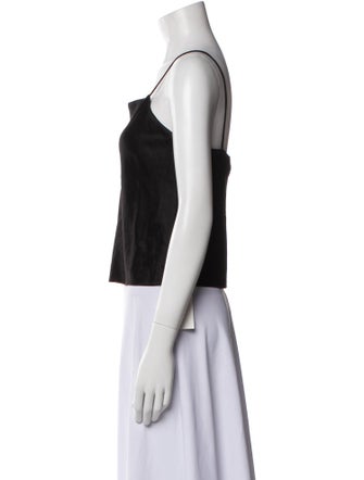 Alice + Olivia Square Neckline Sleeveless Crop Top