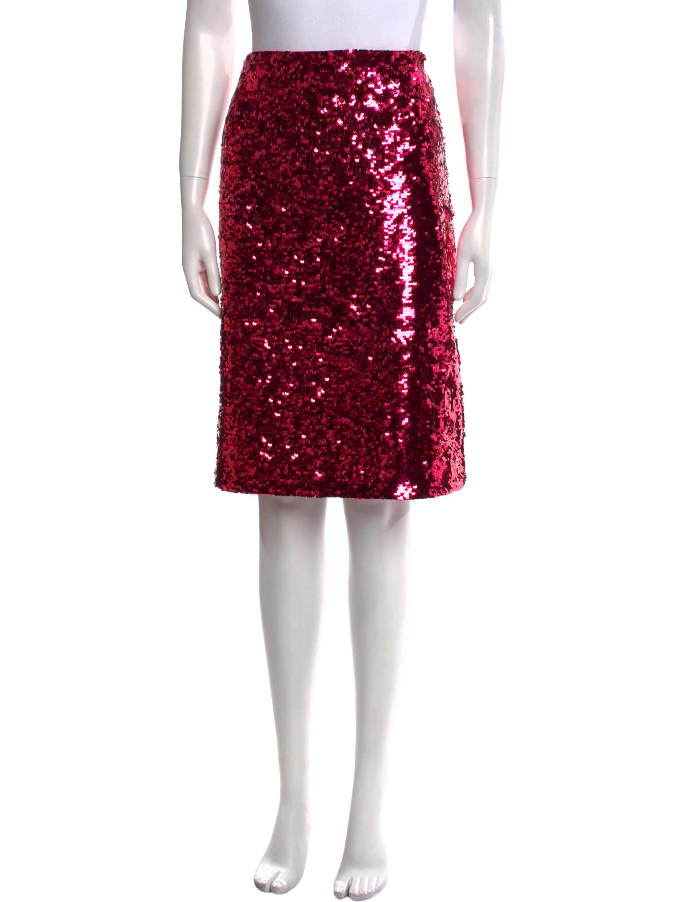 Alice + Olivia Sequin Embellishments Knee-Length Skirt