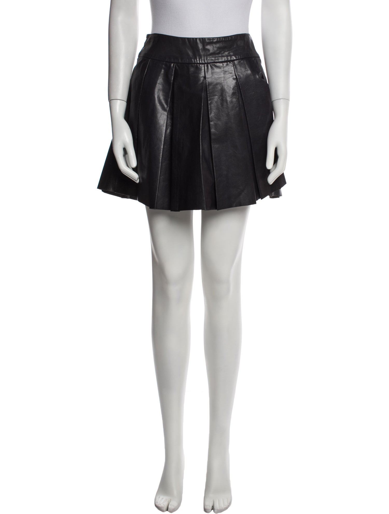 Alice + Olivia Leather Mini Skirt