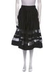 Alice + Olivia Mesh Accents Midi Length Skirt