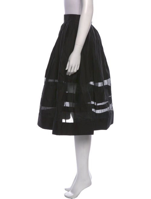 Alice + Olivia Mesh Accents Midi Length Skirt