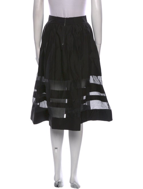Alice + Olivia Mesh Accents Midi Length Skirt