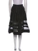 Alice + Olivia Mesh Accents Midi Length Skirt