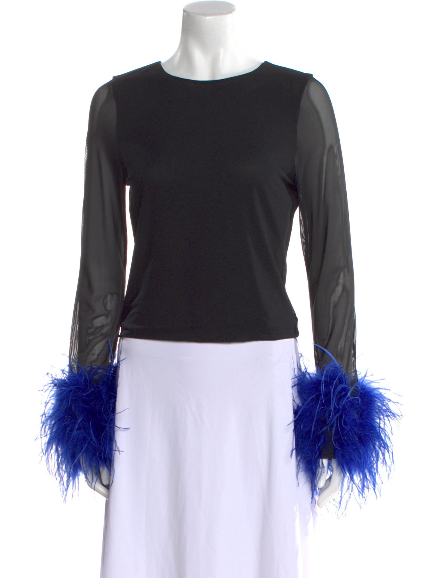 Alice + Olivia Colorblock Pattern Scoop Neck Sweater