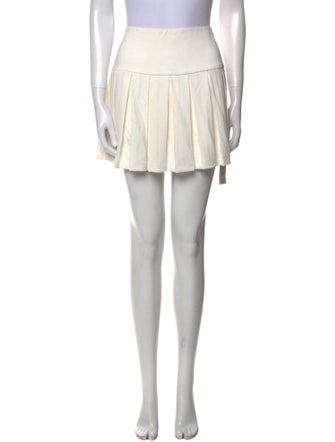 Alice + Olivia Pleated Accents Mini Skirt