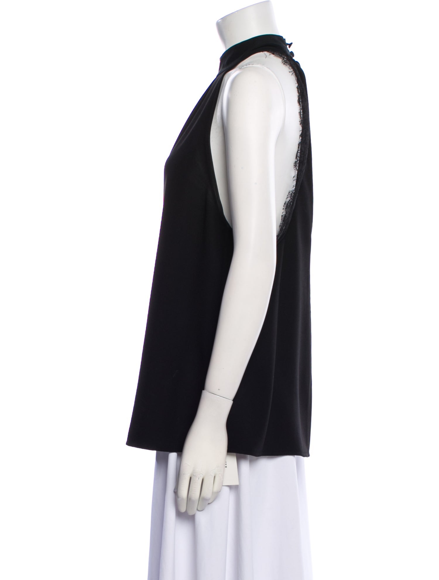 Alice + Olivia Silk Mock Neck Blouse