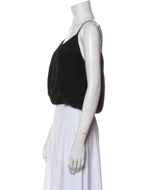 Alice + Olivia Silk Scoop Neck Crop Top