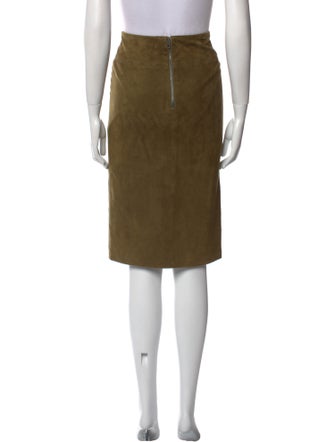 Alice + Olivia Lamb Leather Knee-Length Skirt