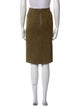 Alice + Olivia Lamb Leather Knee-Length Skirt