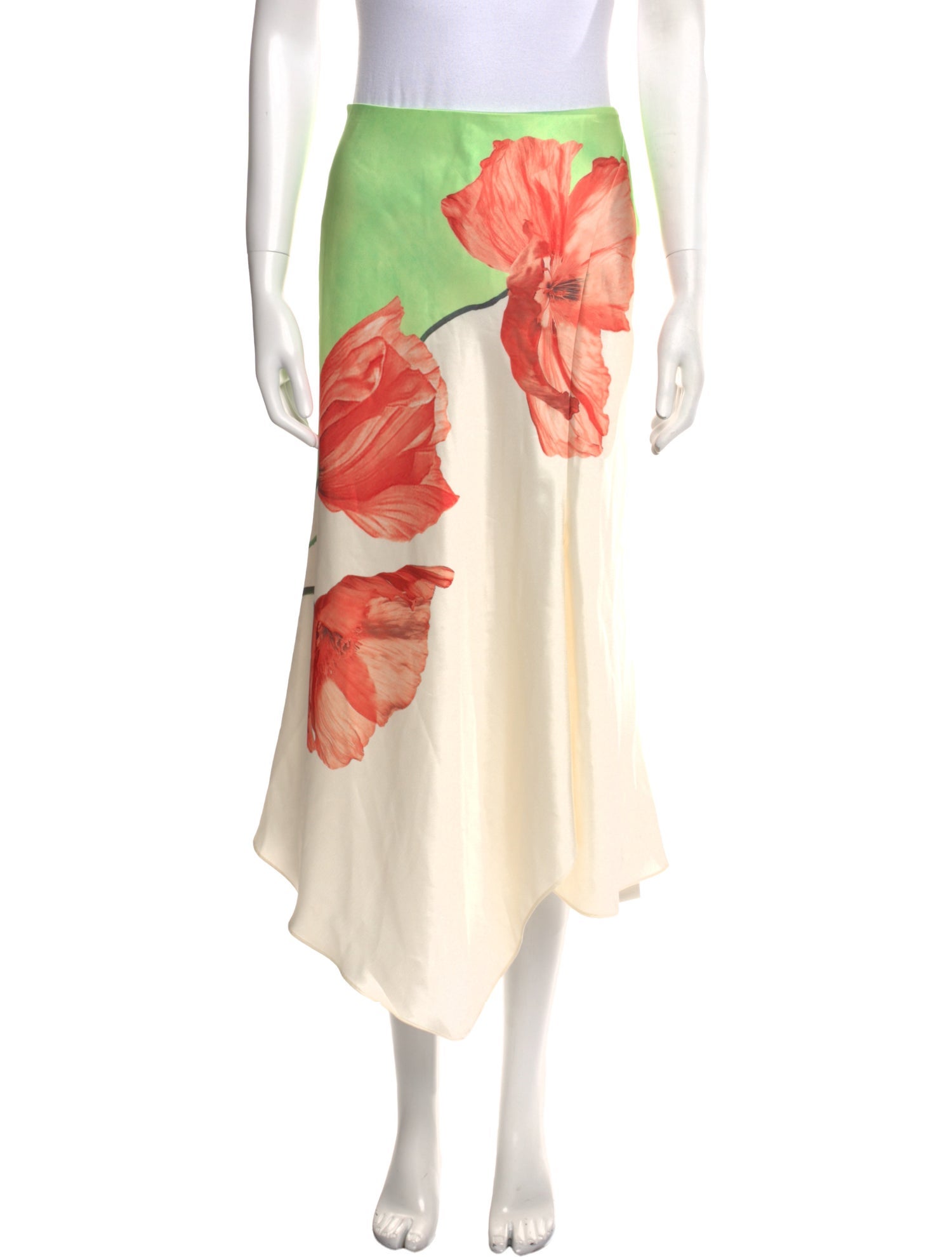 Alice + Olivia Floral Print Midi Length Skirt