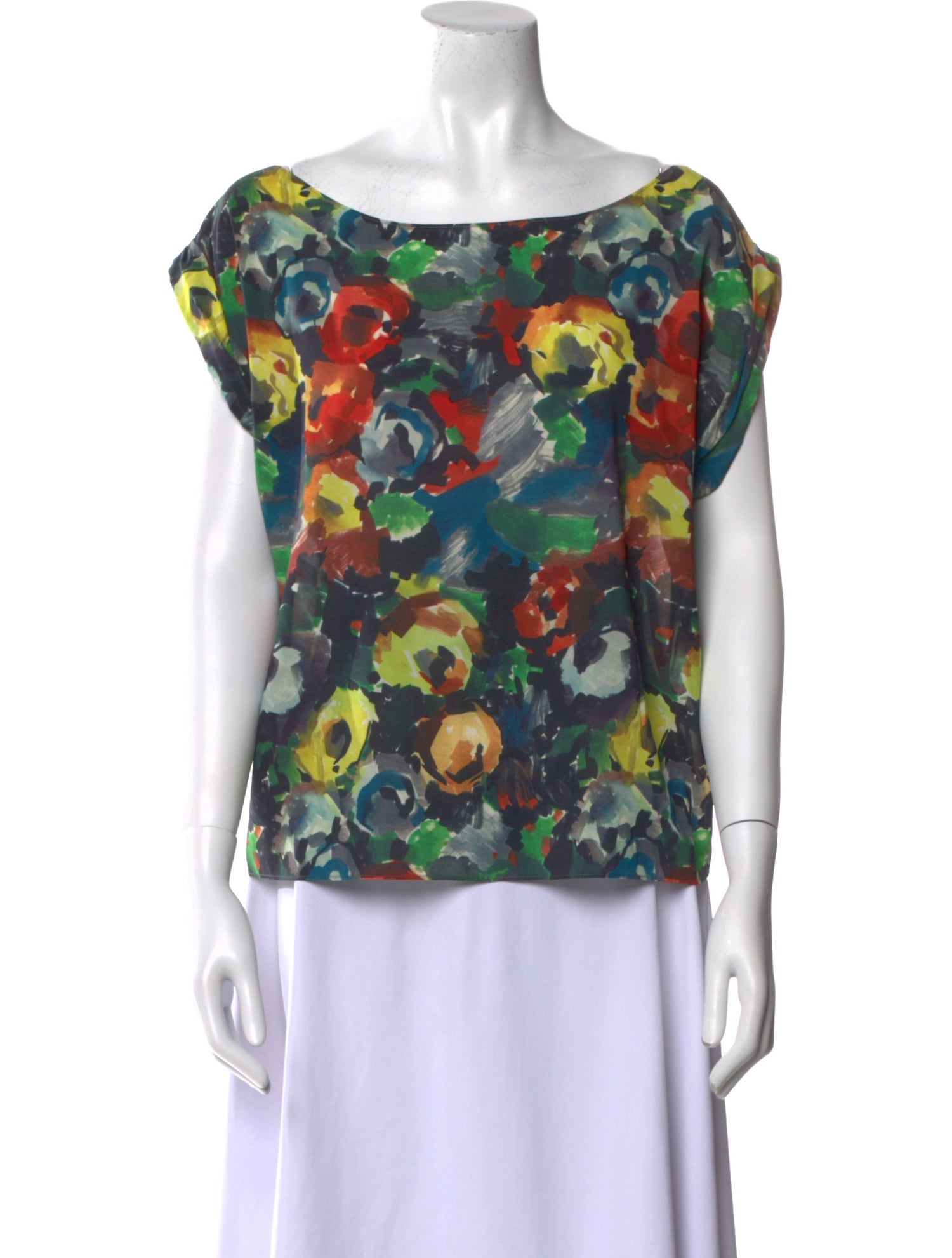 Alice + Olivia Silk Floral Print Blouse