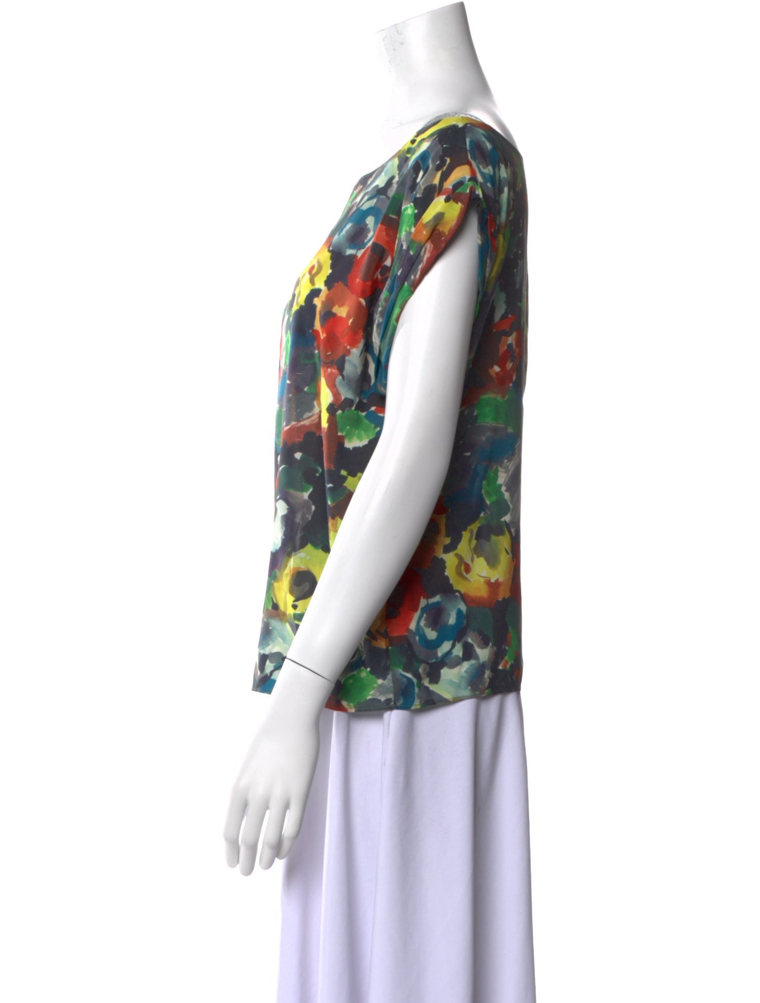 Alice + Olivia Silk Floral Print Blouse