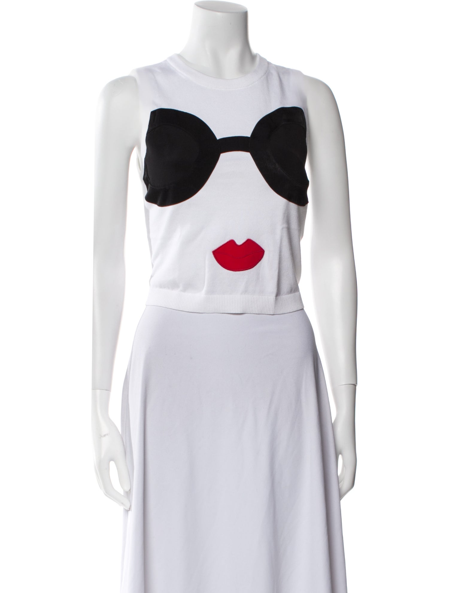 Alice + Olivia Graphic Print Crew Neck Sweater