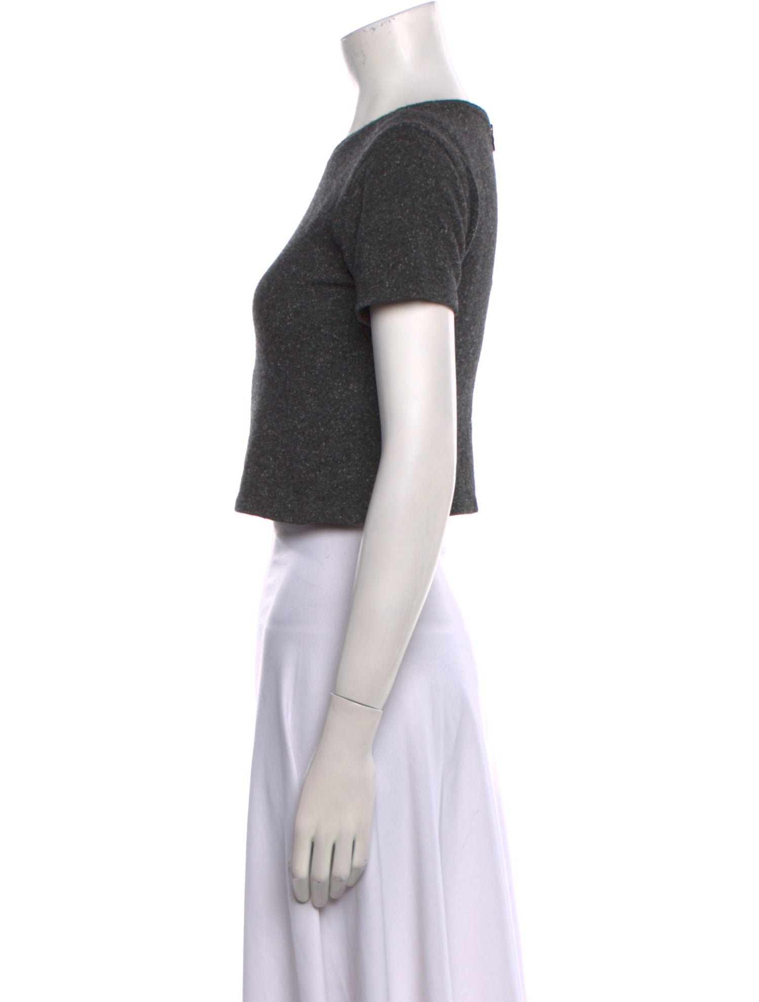 Alice + Olivia Wool Scoop Neck Crop Top