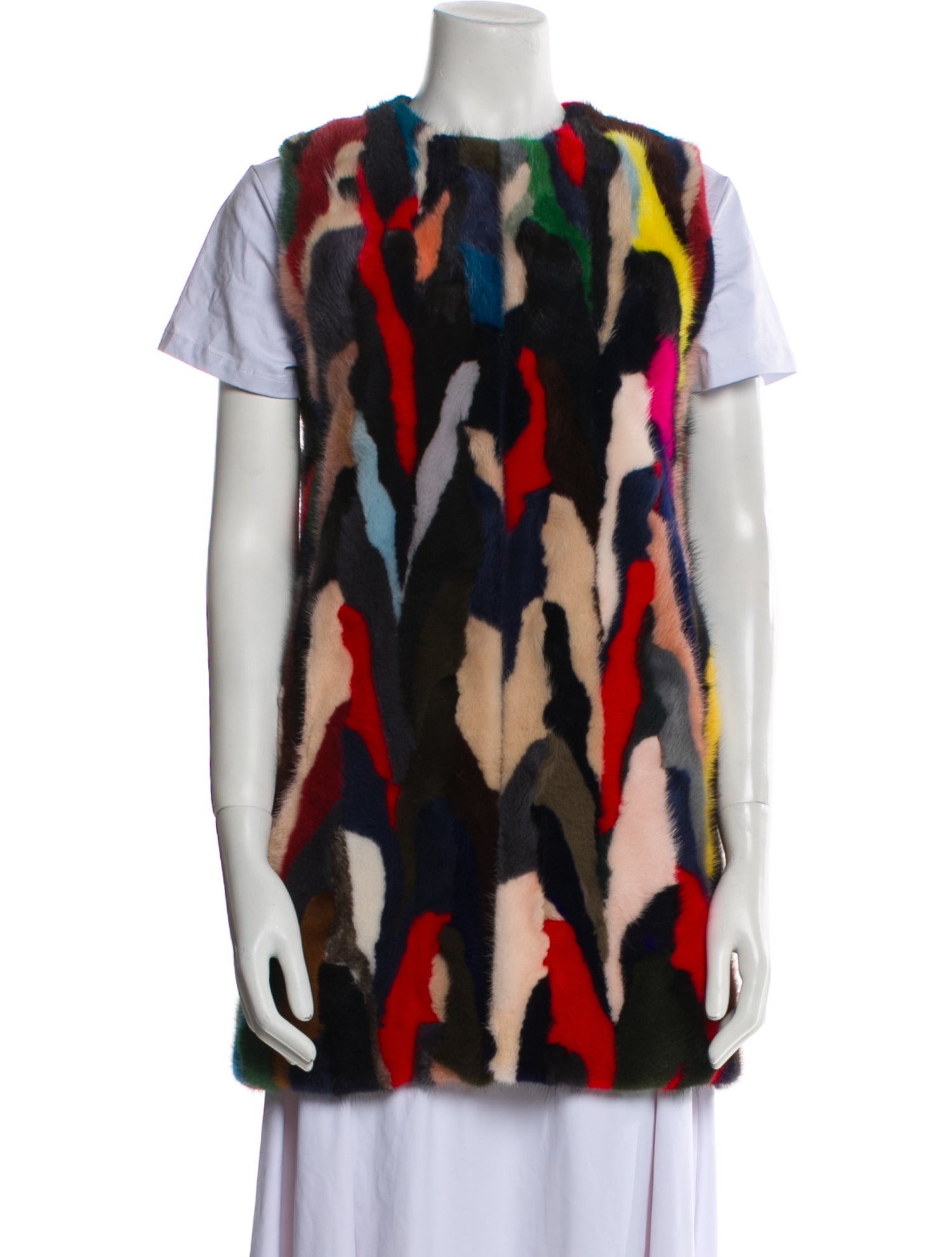 Alice + Olivia Mink Printed Fur Coat