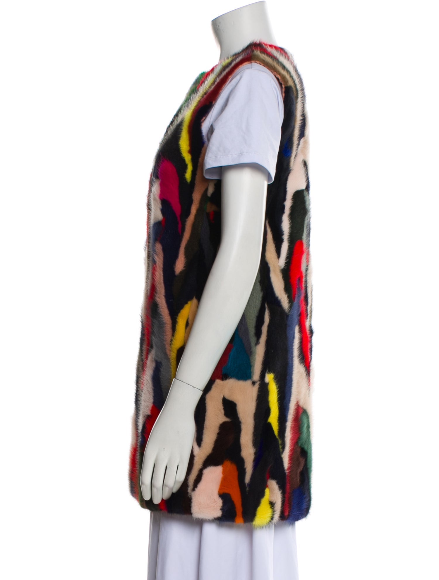 Alice + Olivia Mink Printed Fur Coat