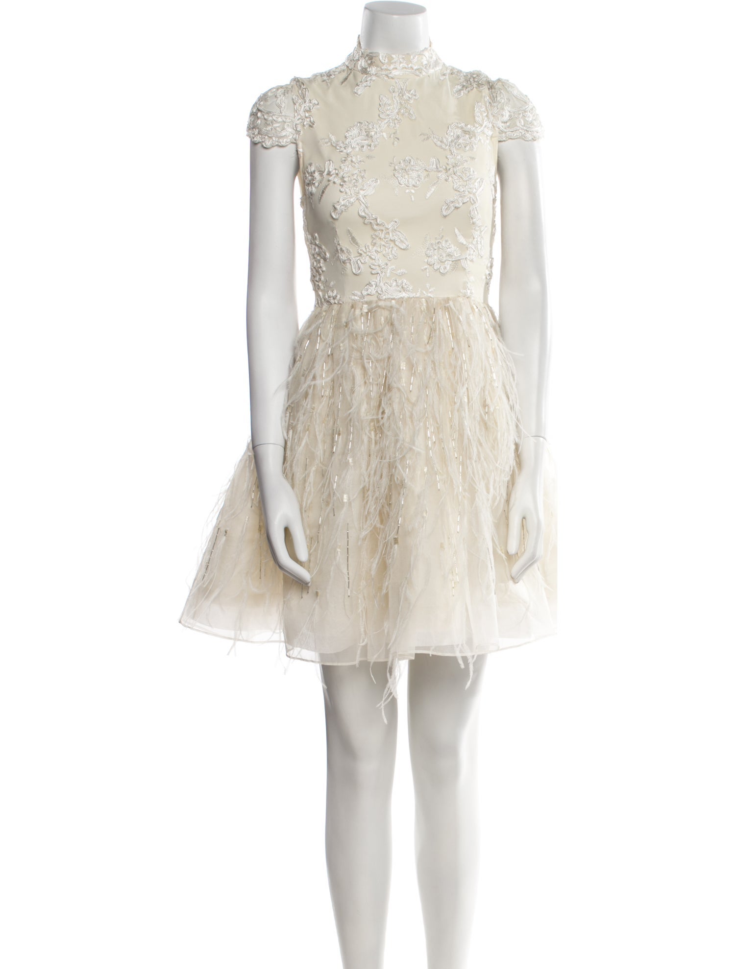 Alice + Olivia Lace Pattern Knee-Length Dress