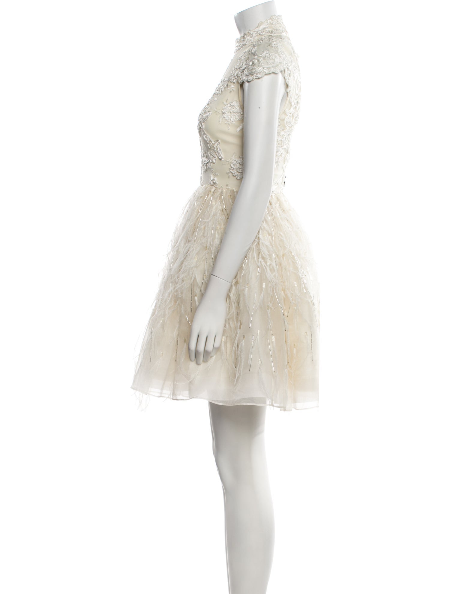 Alice + Olivia Lace Pattern Knee-Length Dress