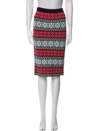 Alice + Olivia Striped Knee-Length Skirt