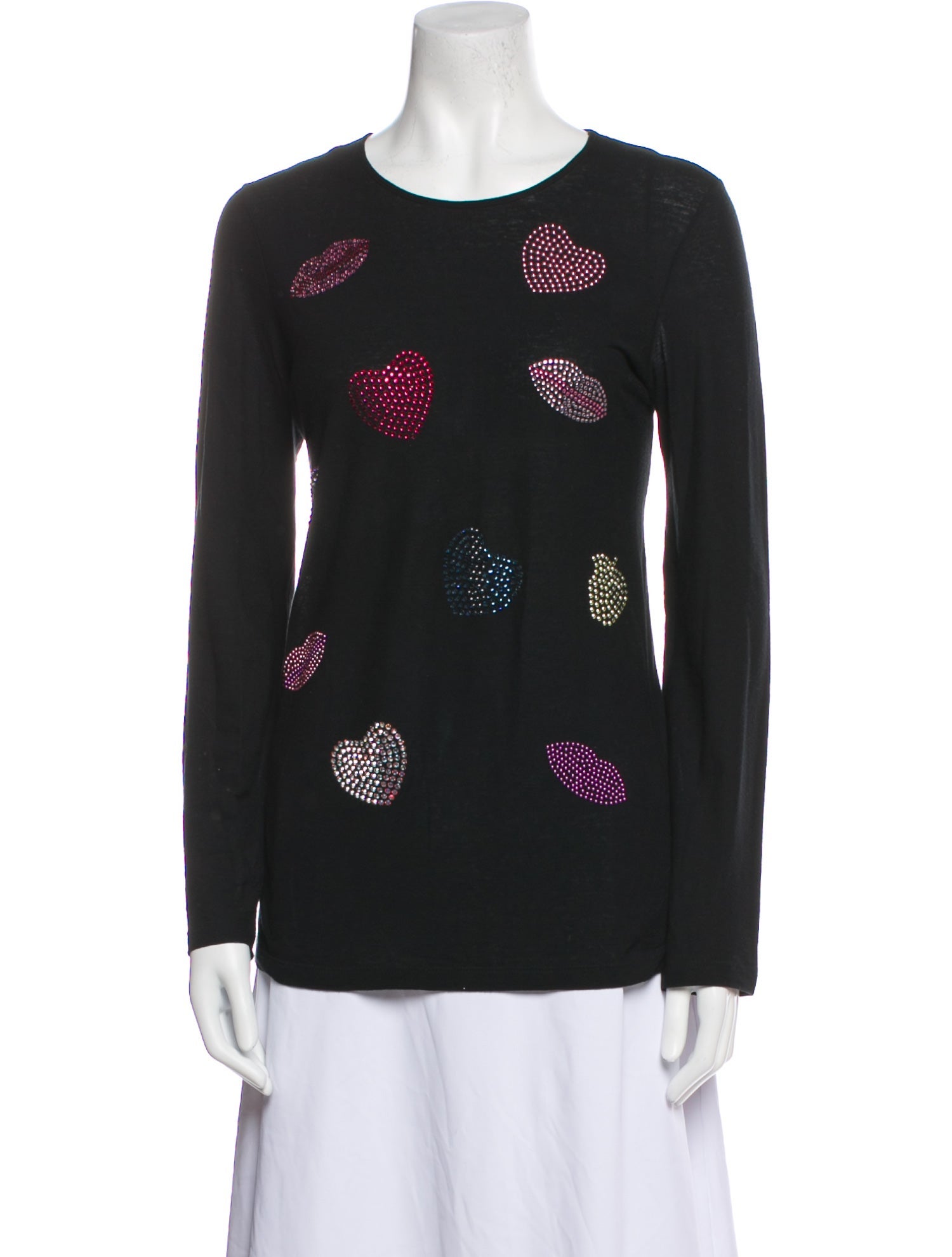 Alice + Olivia Wool Graphic Print Sweatshirt