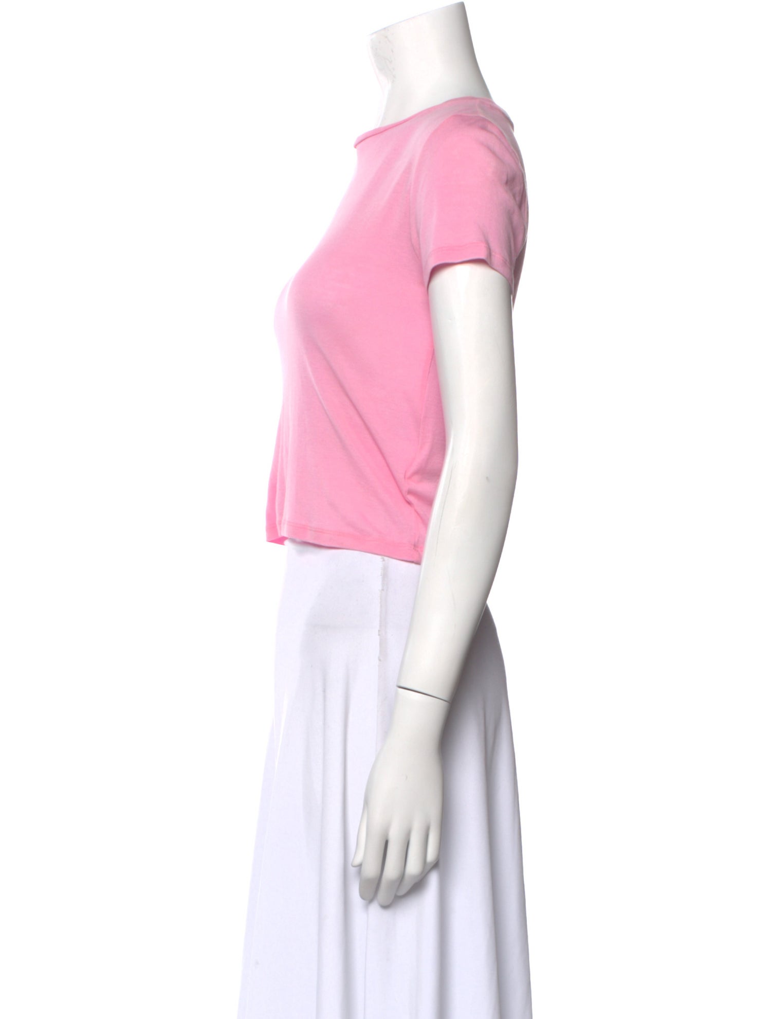 Alice + Olivia Scoop Neck Short Sleeve Crop Top