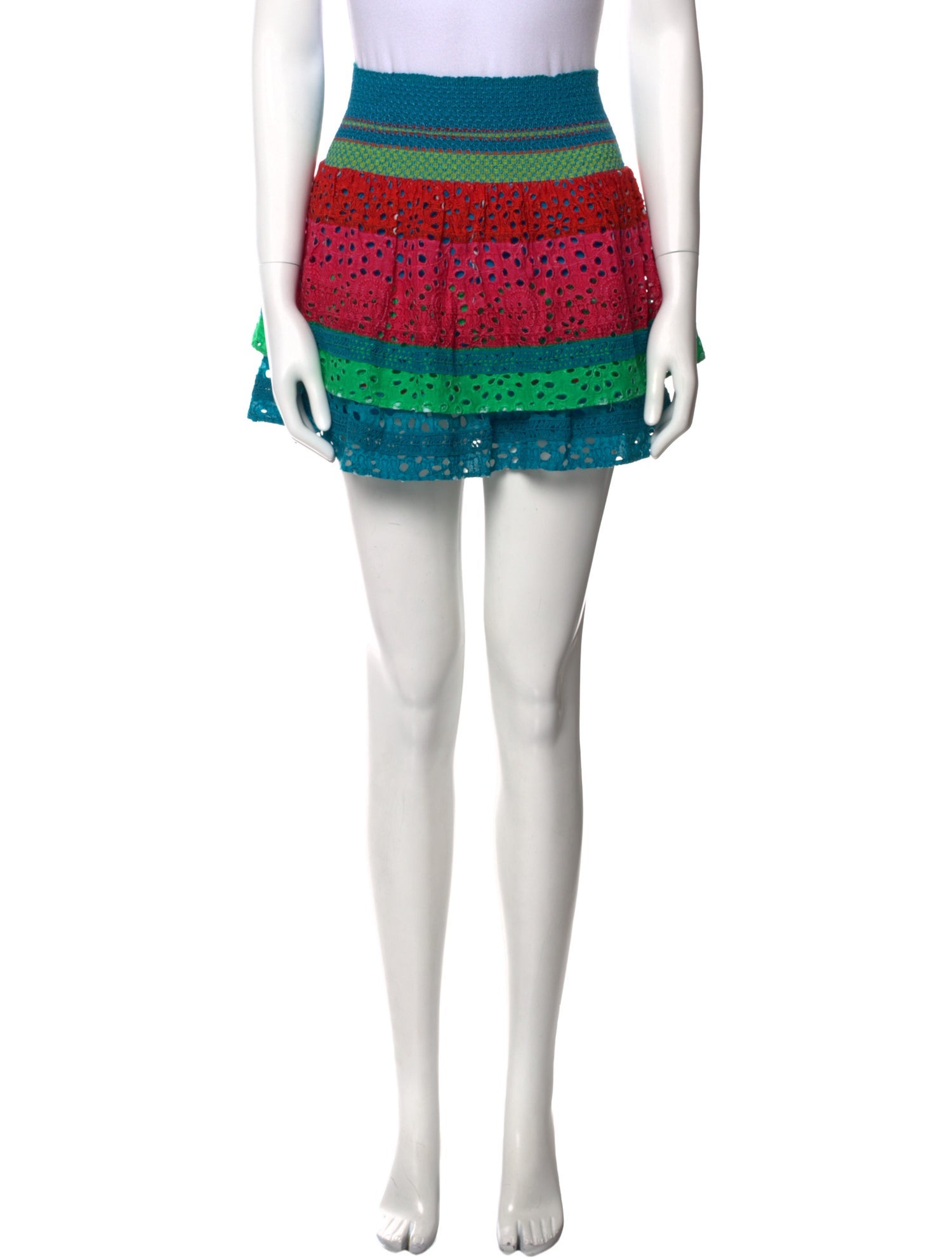 Alice + Olivia Striped Mini Skirt