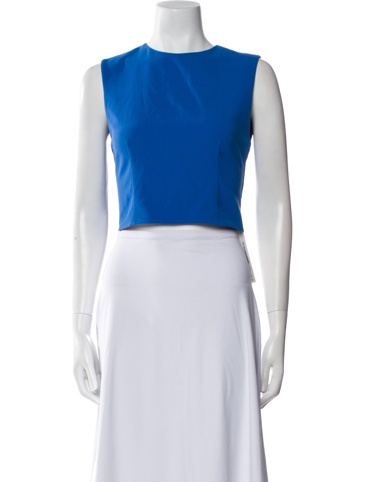 Alice + Olivia Crew Neck Sleeveless Crop Top