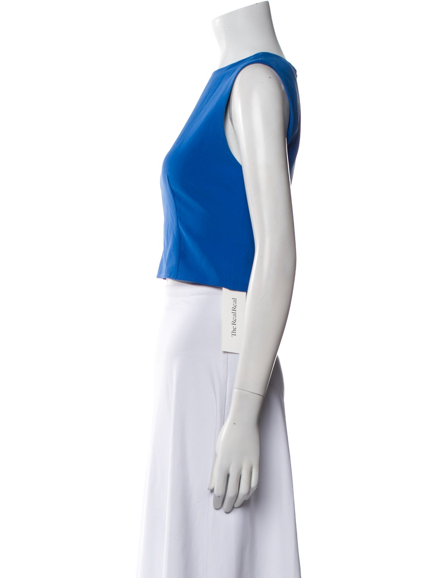 Alice + Olivia Crew Neck Sleeveless Crop Top