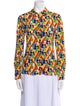 Alice + Olivia Silk Printed Button-Up Top
