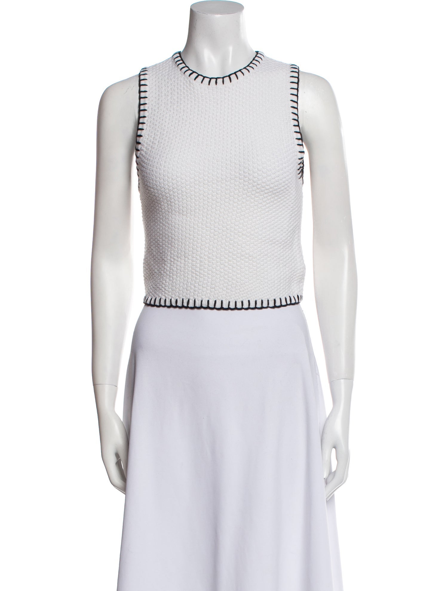 Alice + Olivia Wool Crew Neck Crop Top