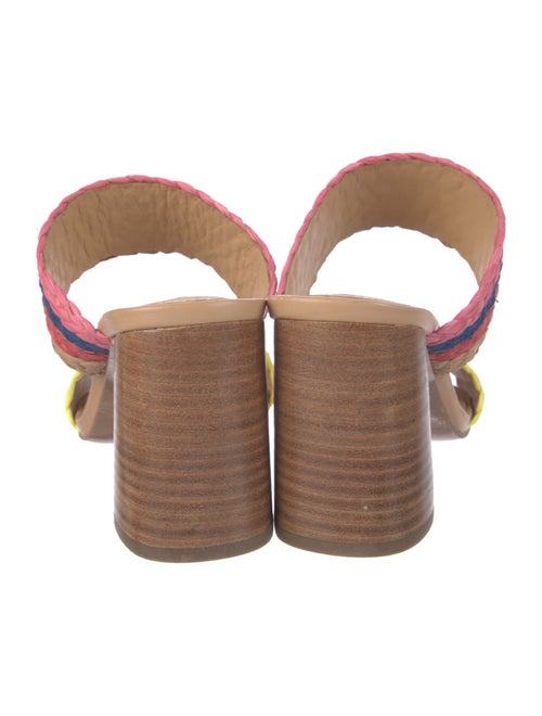 Alice + Olivia Raffia Colorblock Pattern Slides