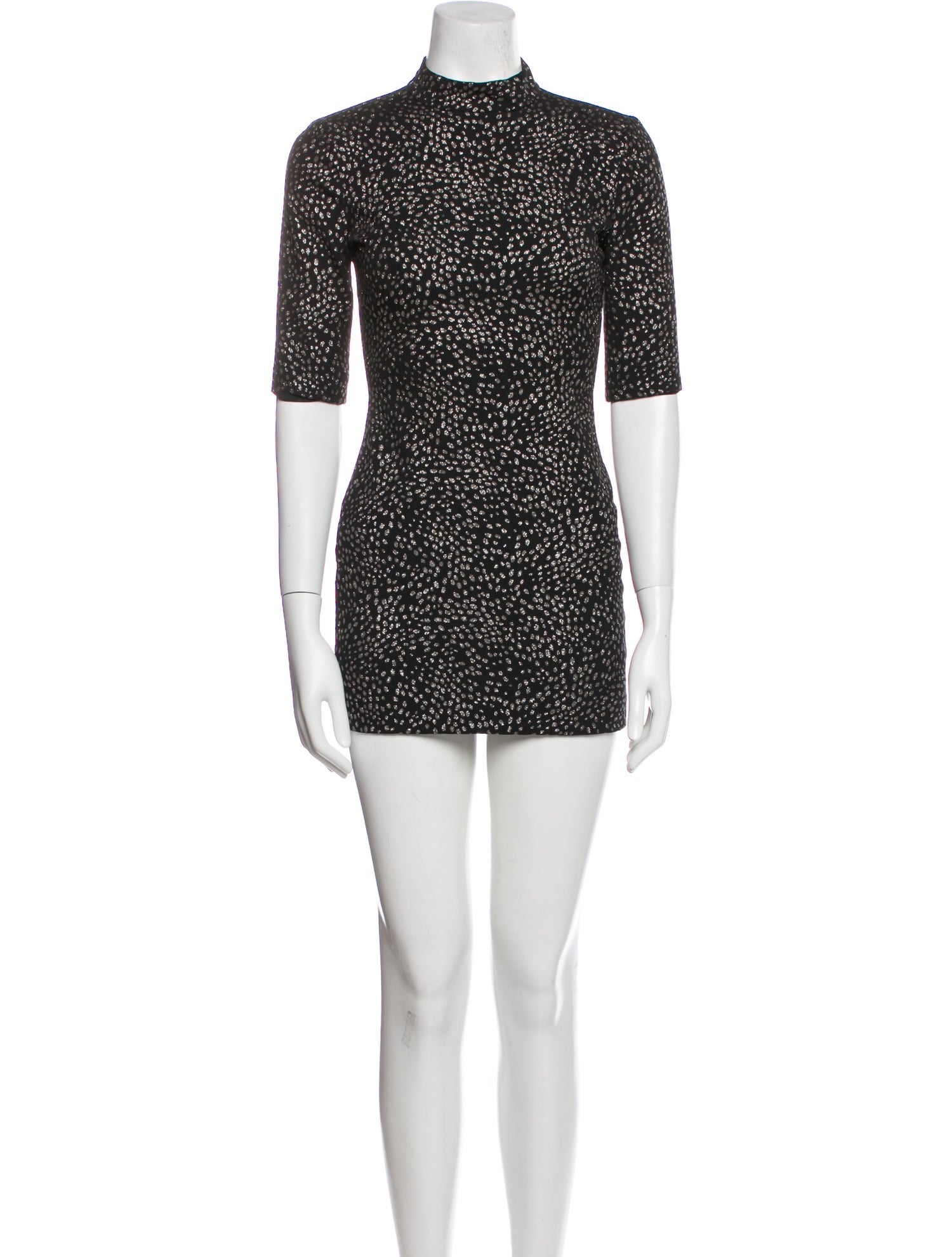 Alice + Olivia Mock Neck Mini Dress