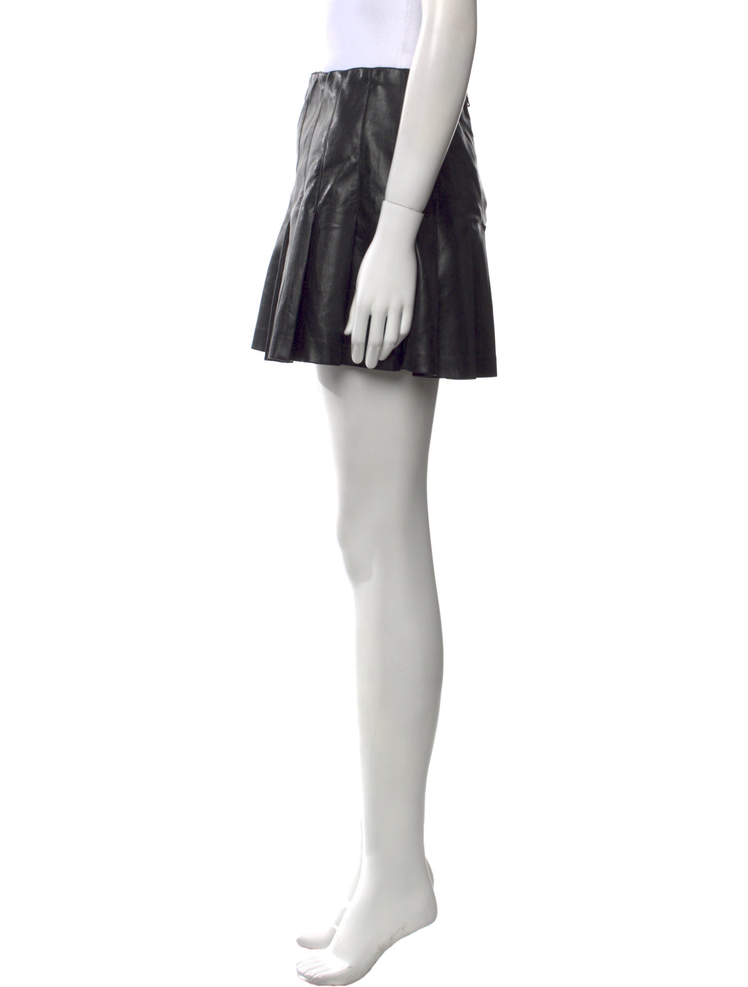 Alice + Olivia Pleated Accents Mini Skirt