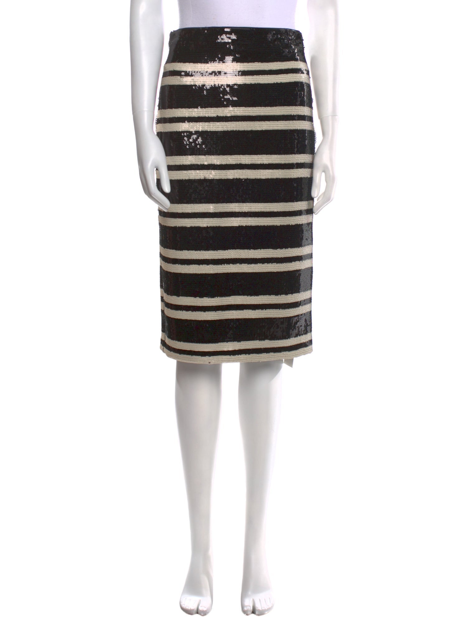 Alice + Olivia Striped Knee-Length Skirt