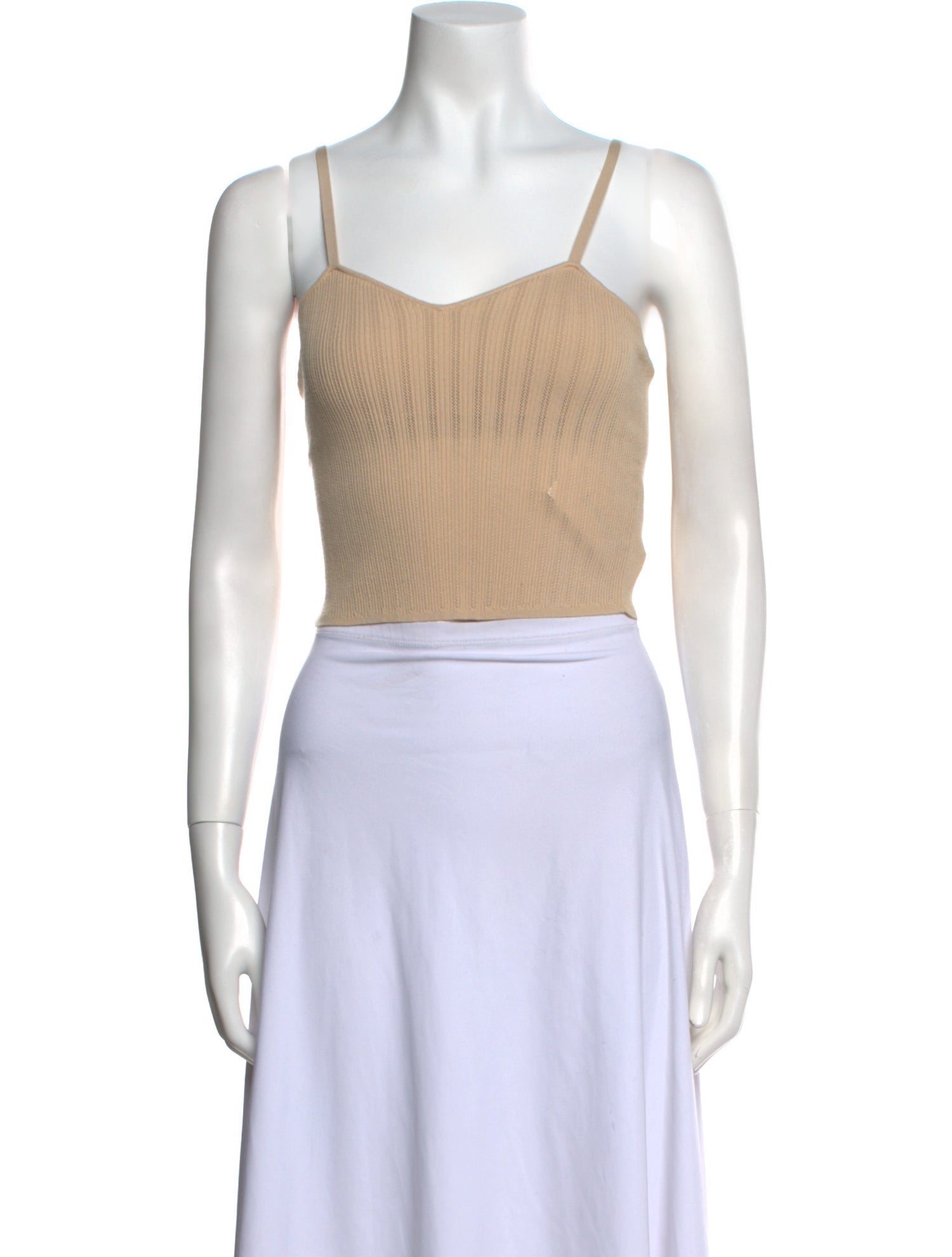 Alice + Olivia Square Neckline Sleeveless Crop Top