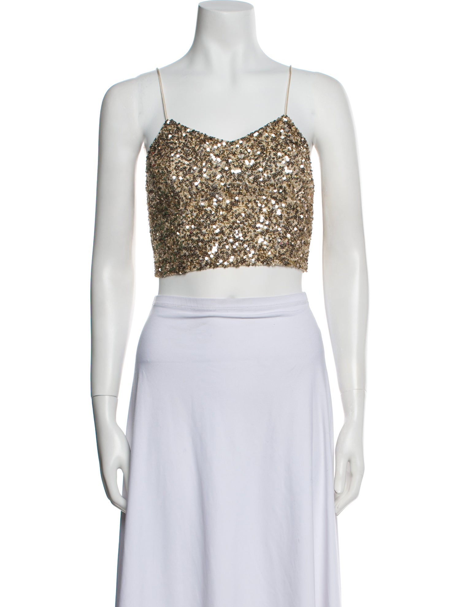 Alice + Olivia Nylon Patterned Crop Top