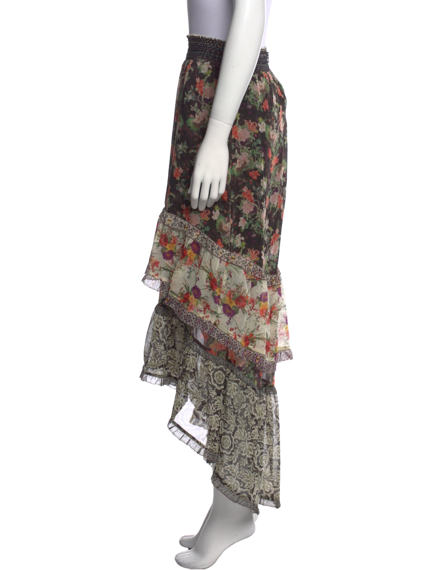 Alice + Olivia Floral Print Midi Length Skirt