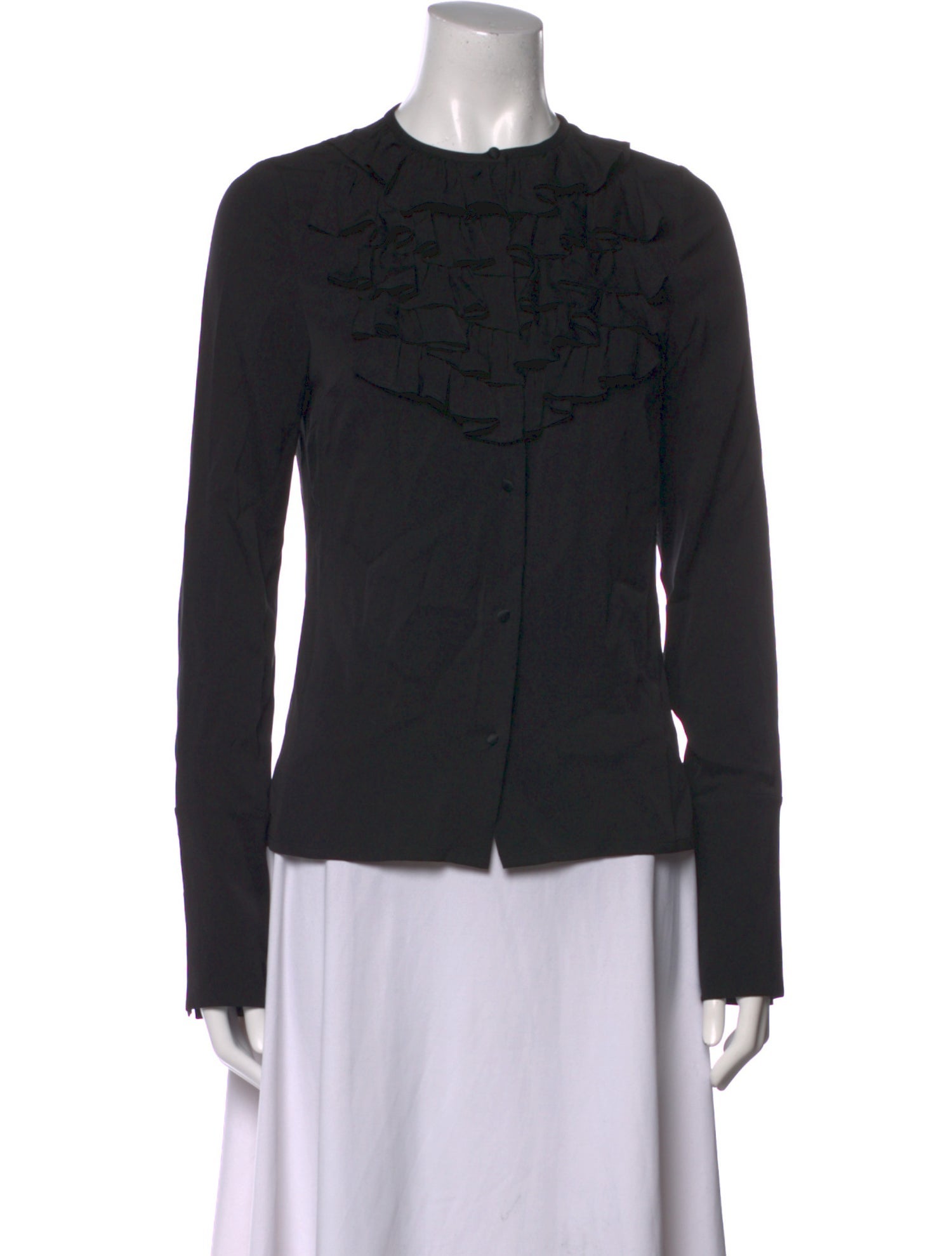 Alice + Olivia Silk Crew Neck Blouse