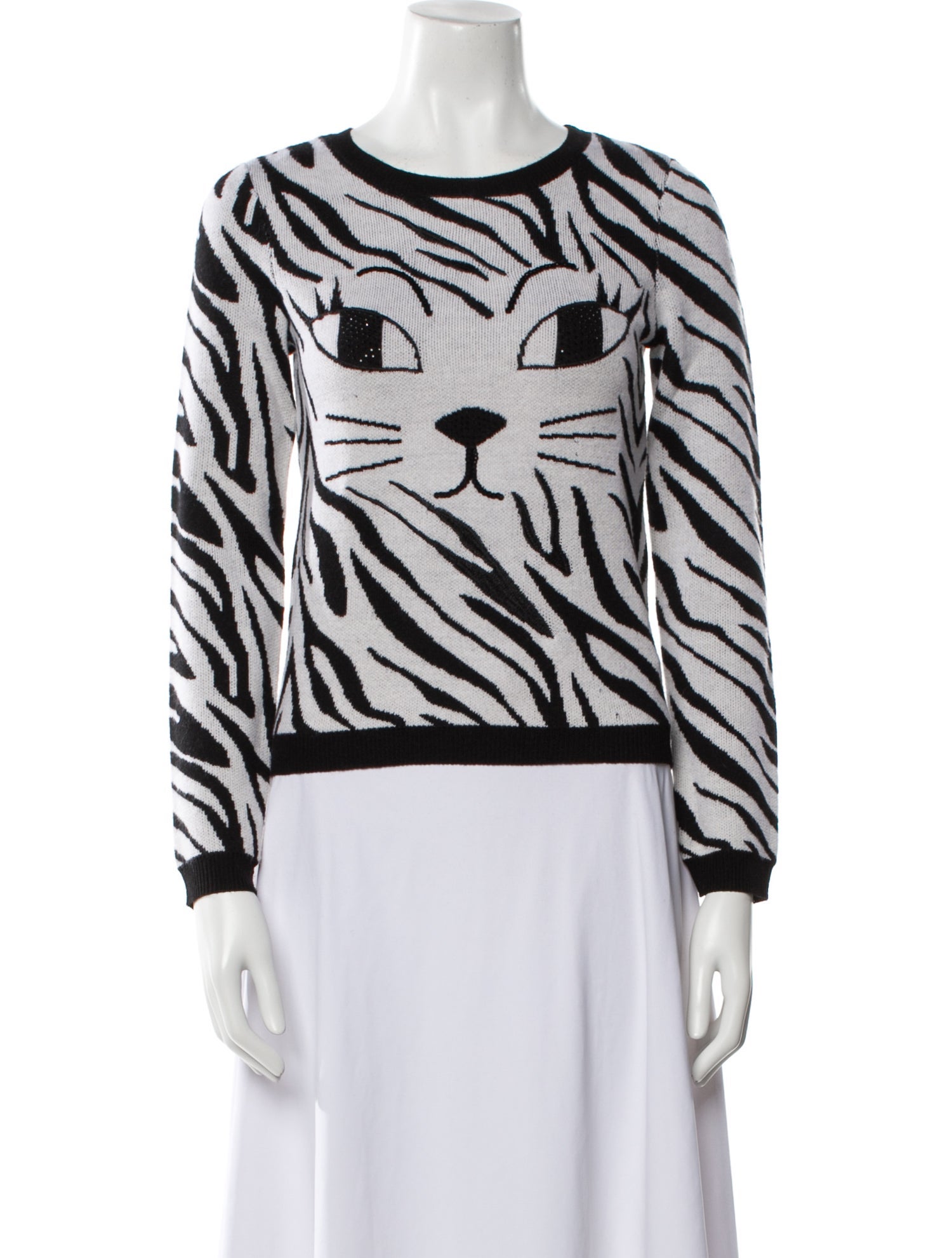 Alice + Olivia Wool Printed Sweater