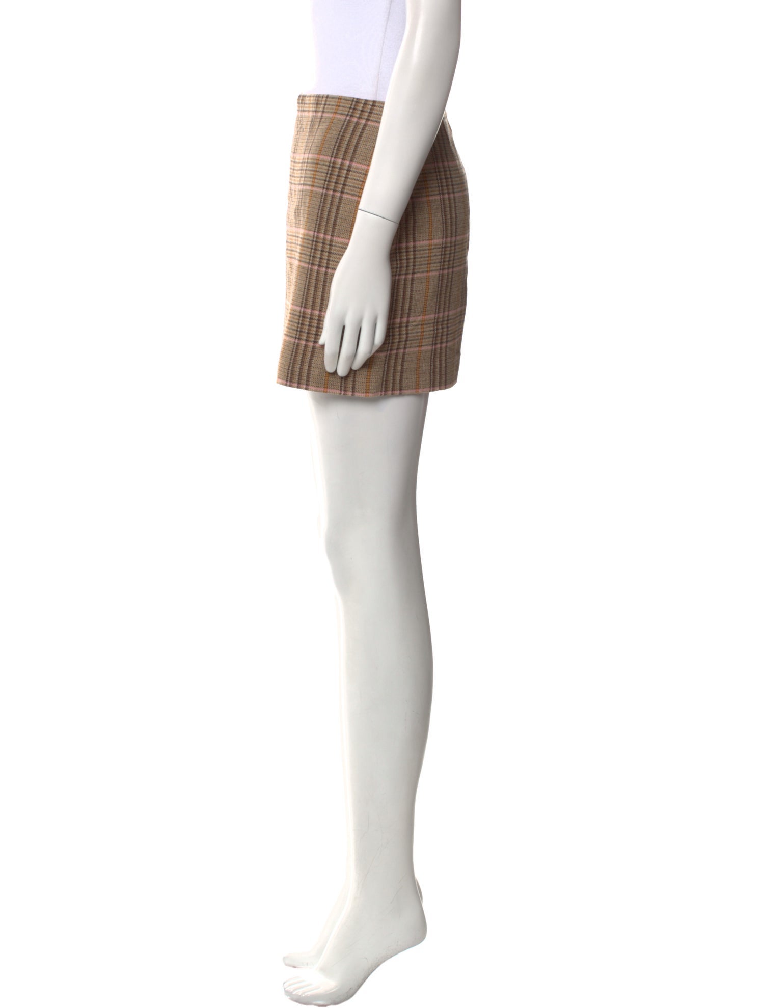 Alice + Olivia Plaid Print Mini Skirt