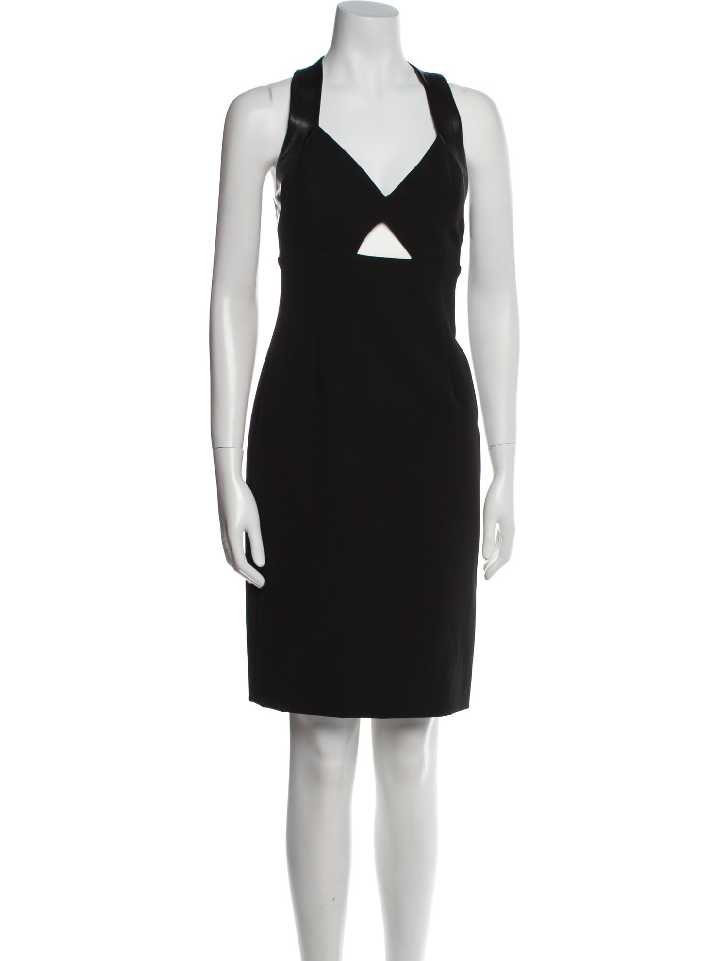 Alice + Olivia Lamb Leather Knee-Length Dress