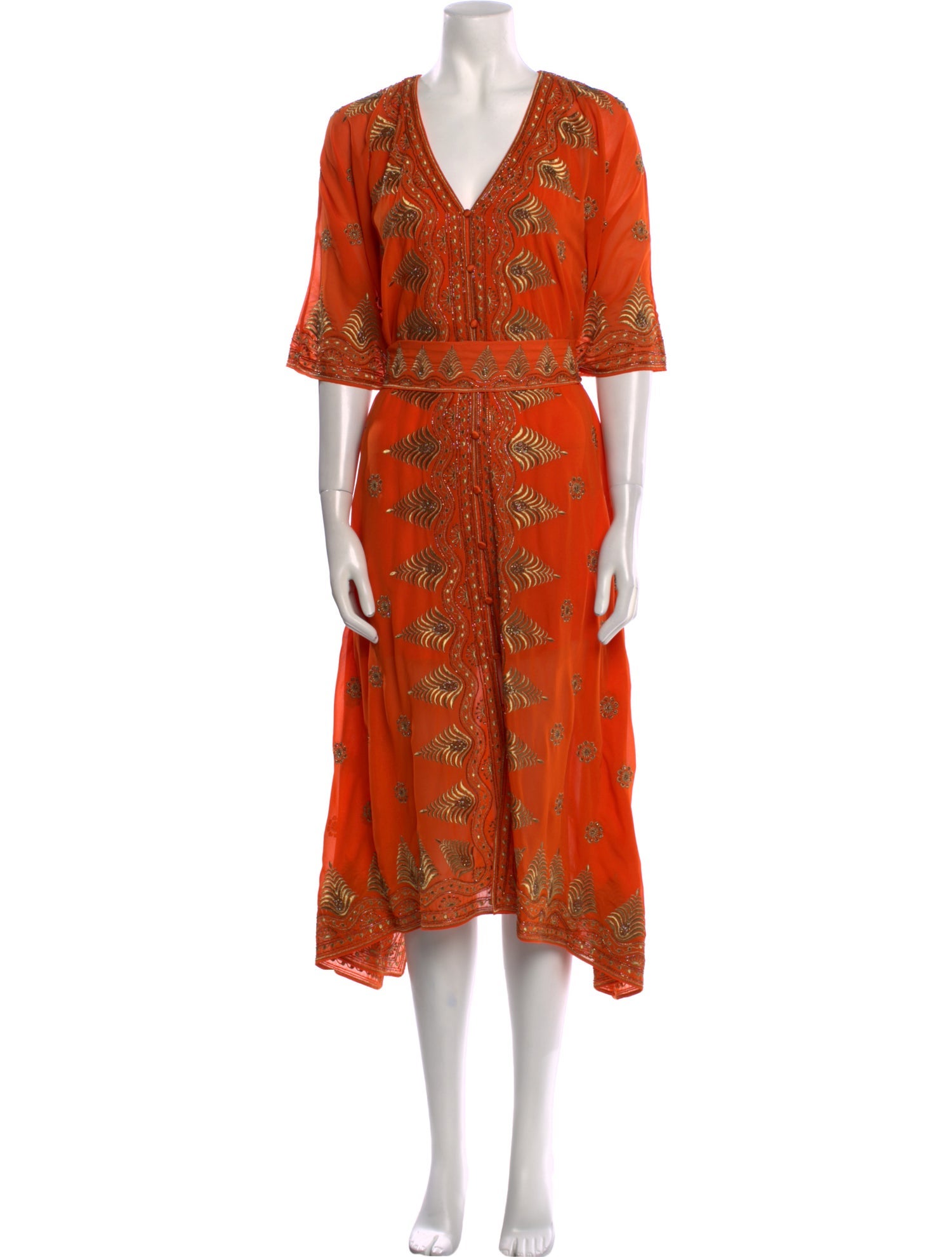 Alice + Olivia Printed Midi Length Dress