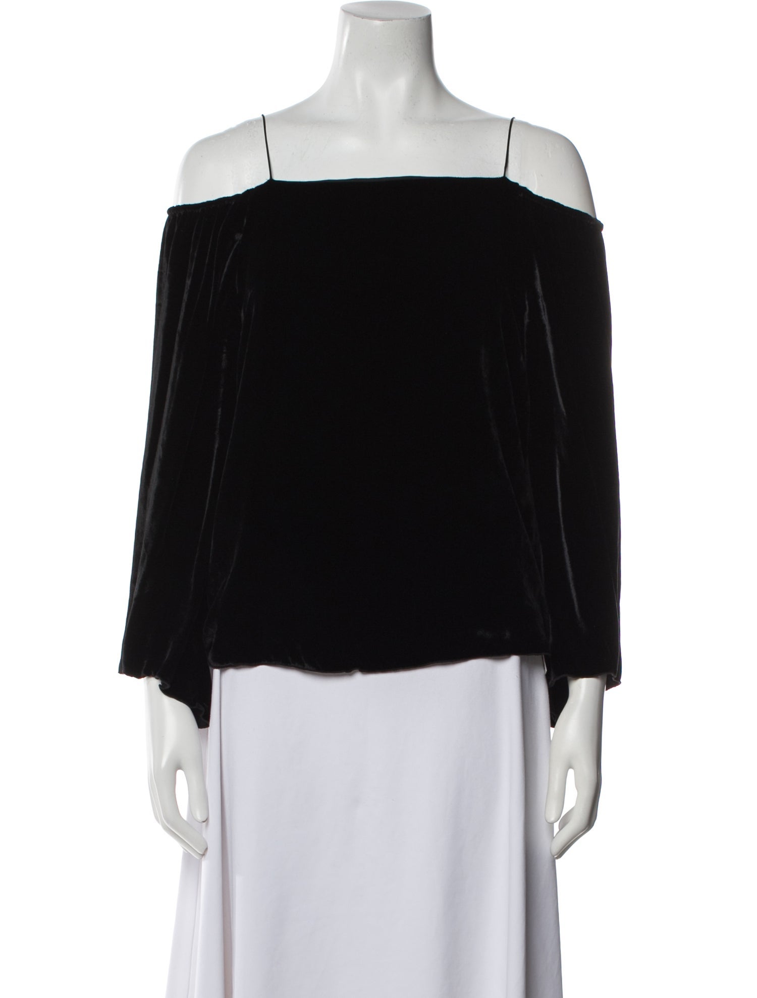 Alice + Olivia Square Neckline Three-Quarter Sleeve Blouse
